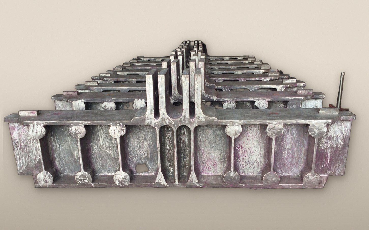 Hearth frames, in series, at the Ni-Chrome works