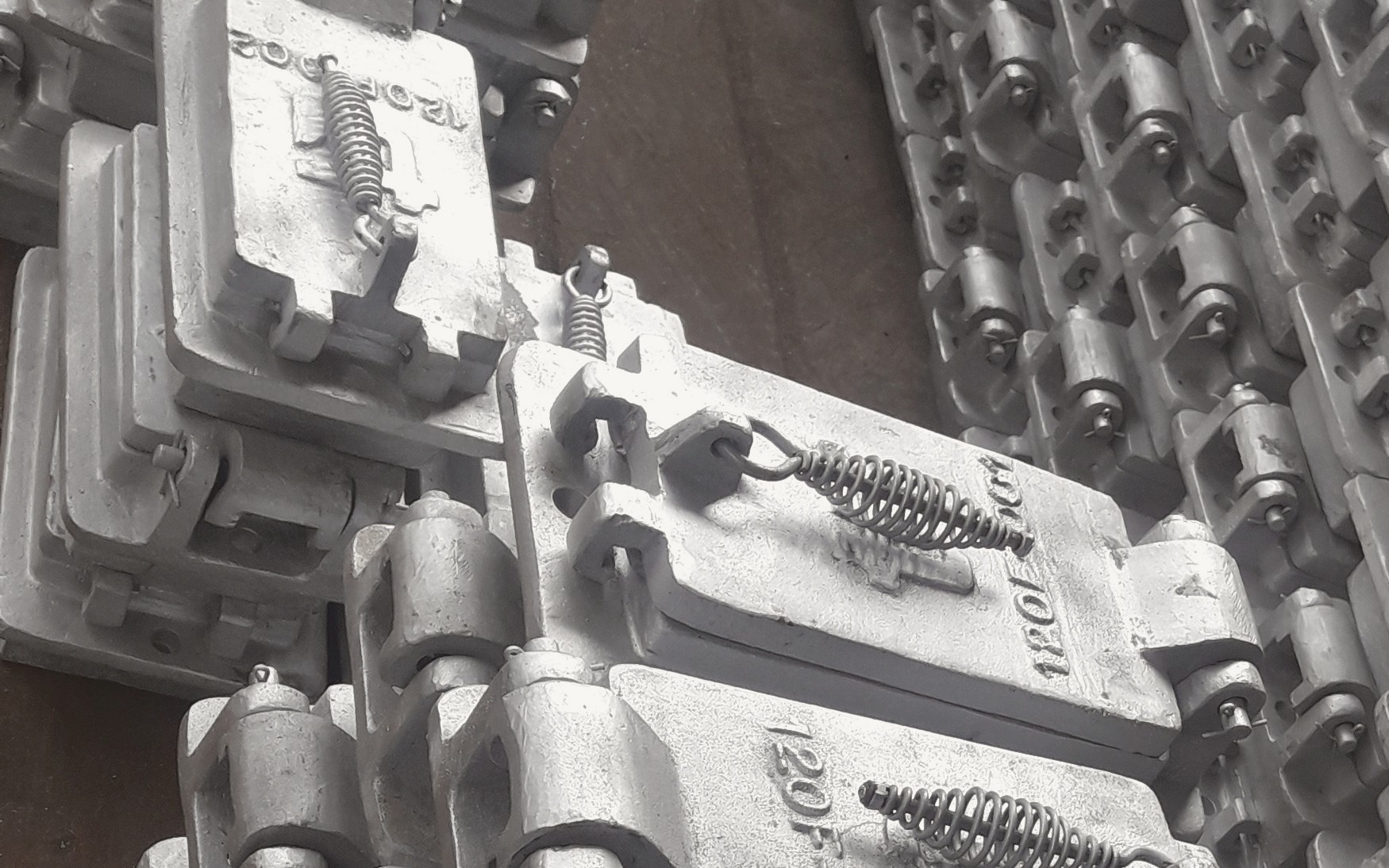 Spring-loaded furnace doors, at the Ni-Chrome works